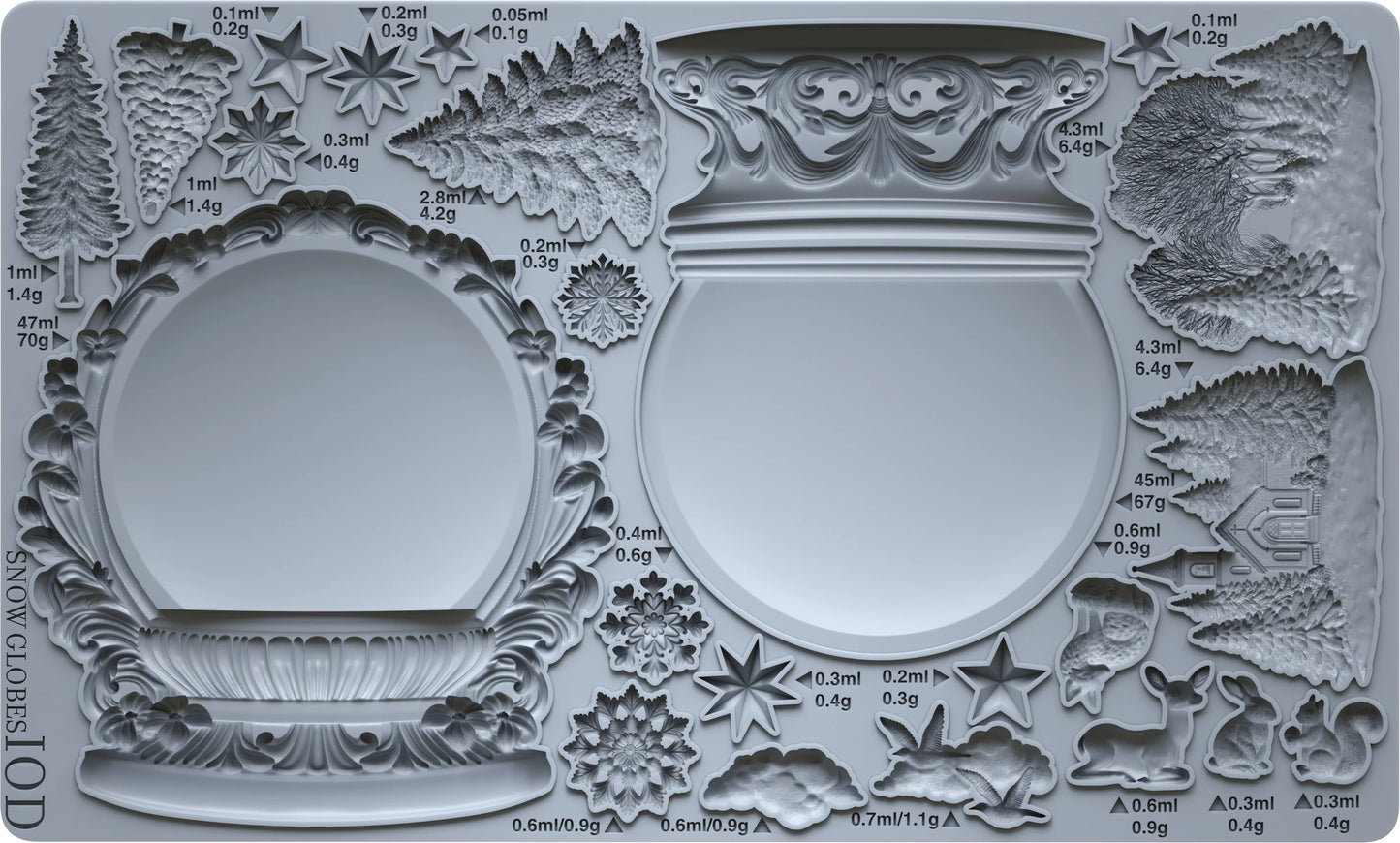 Snow Globes 6x10 IOD Mould™ (Copy)